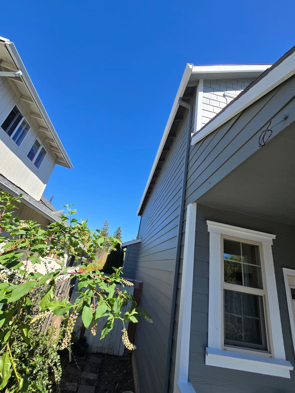 Side entry and stairs after exterior painting